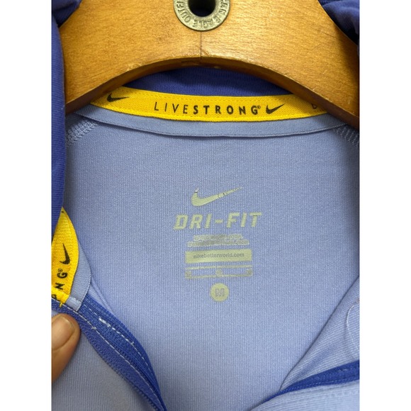 Nike Livestrong Dri-FIT Quarter Zip Pullover Purple Periwinkle Womens Medium - Picture 2 of 6